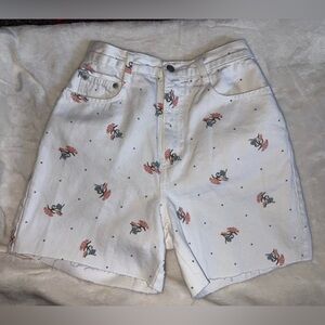 Vintage Anchor Blue Floral Cut Off Shorts 🌵5